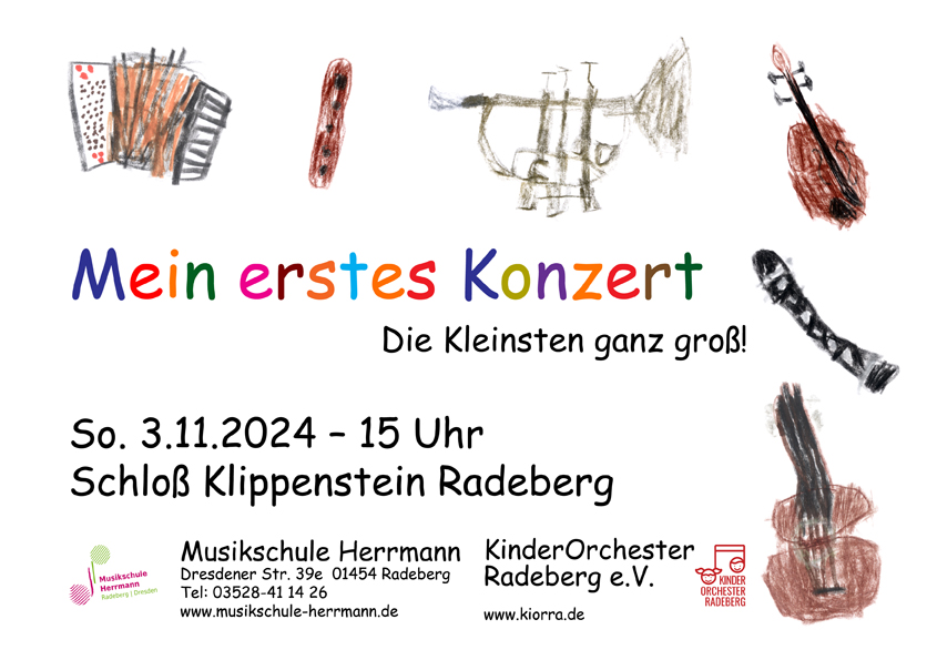 Mein erstes Konzert am 3.11.2024 um 15 Uhr im Schloss Klippenstein